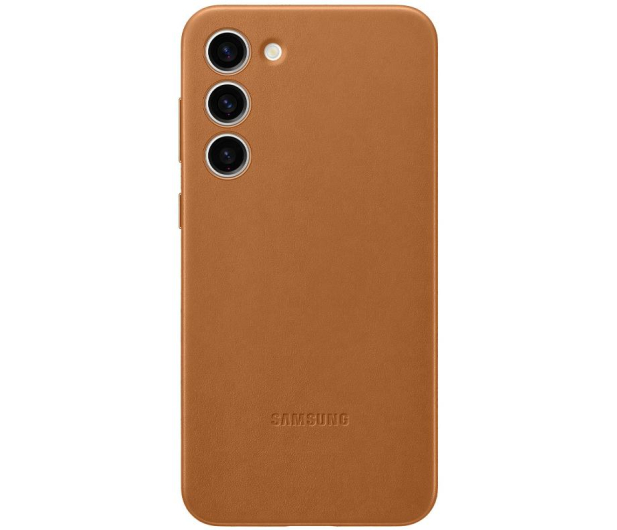 Samsung Leather Case do Galaxy S23+ brązowy - 1109983 - zdjęcie